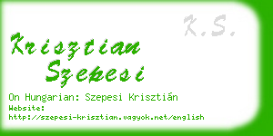 krisztian szepesi business card