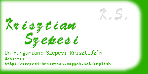 krisztian szepesi business card